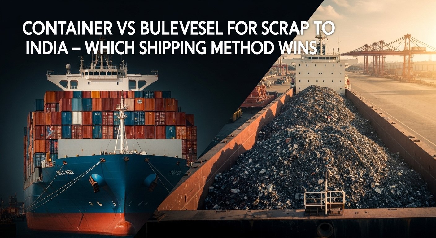 Container vs Bulk Vessel for Scrap to India