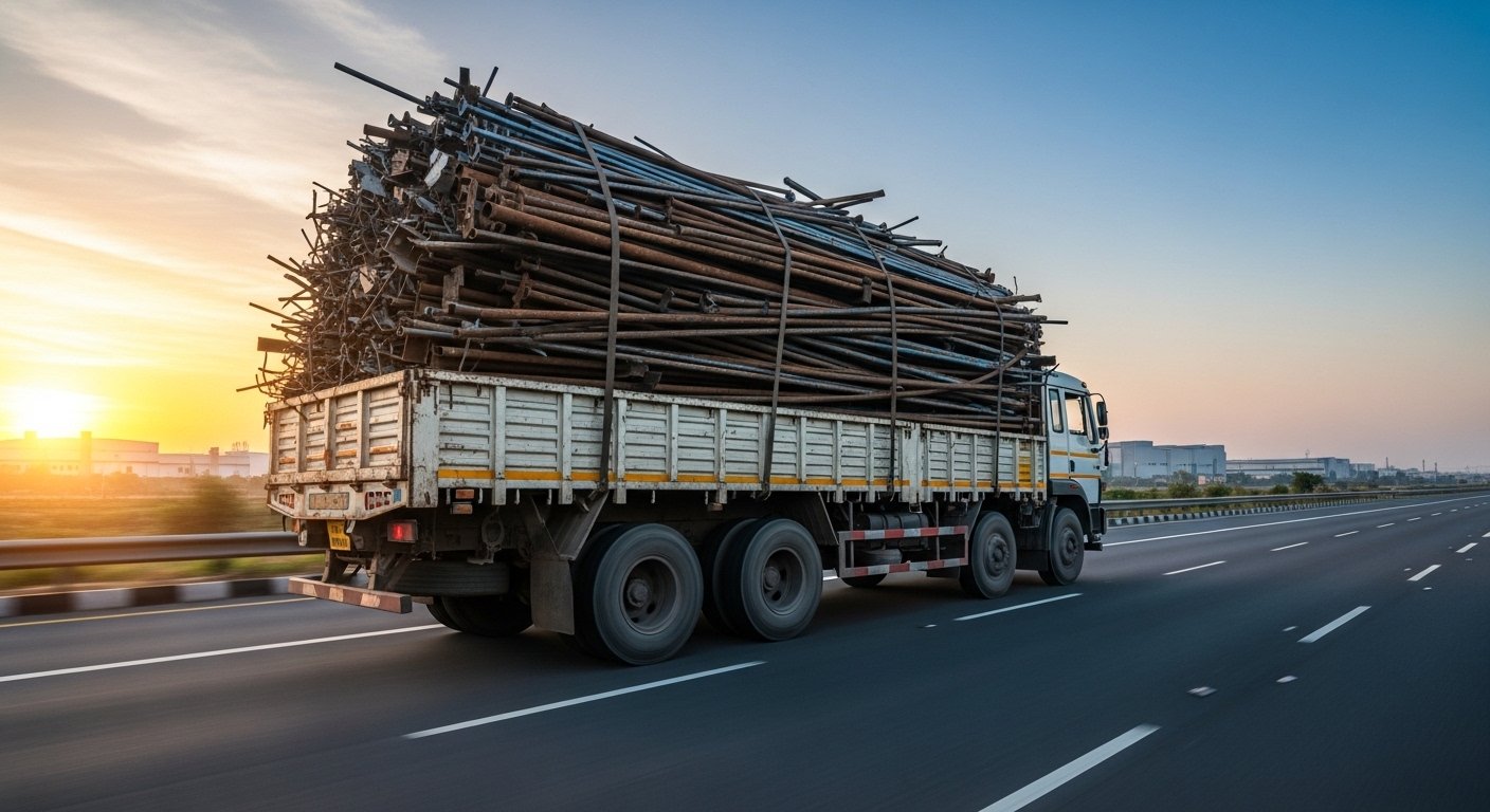 Scrap Steel Transportation in India